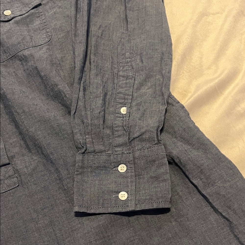 J. Crew Dark Blue Casual Button-Down Shirt - Picture 3 of 6